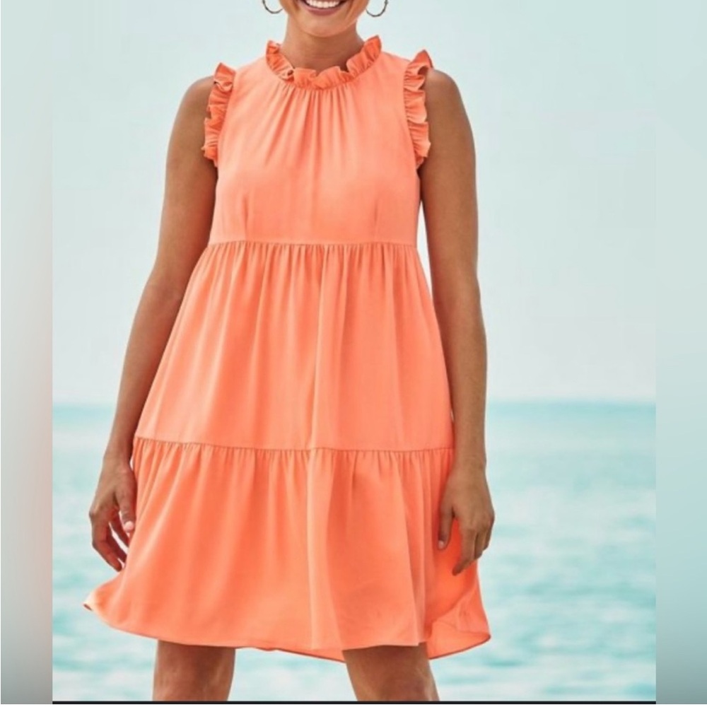 Lilly Pulitzer Coral Ruffle Dress - Size 00